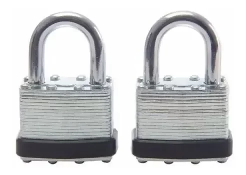Producto - Set X 2 Candado Importado Laminado Calidad 40mm Antioxido