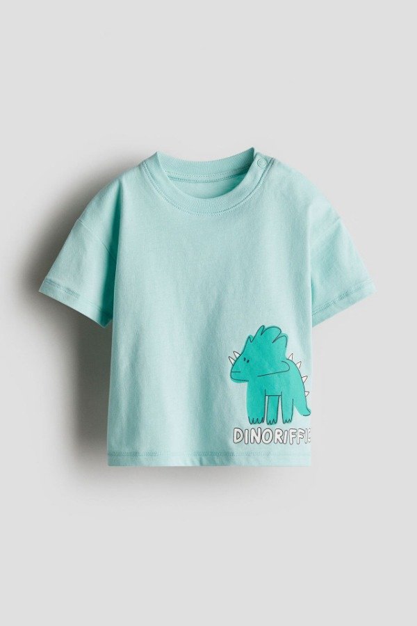 Producto - Remera HyM dinos celeste