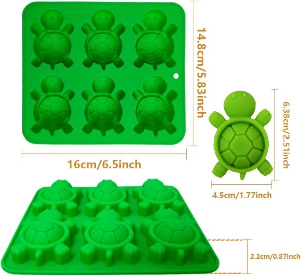 Producto - Molde silicona x6 tortugas - 4