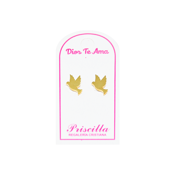 Producto - PROMO Aros De Acero Dorado Paloma (PACK X2 UNIDADES)