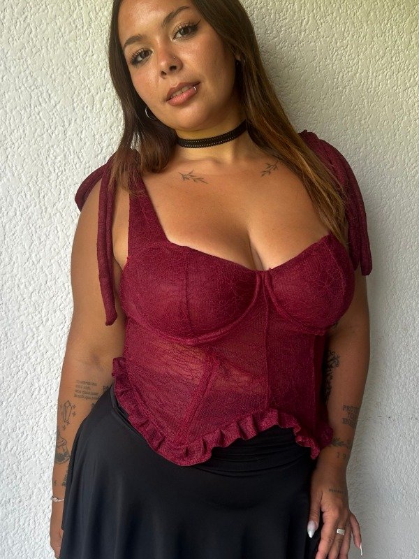 Producto - Corset Bárbara bordó