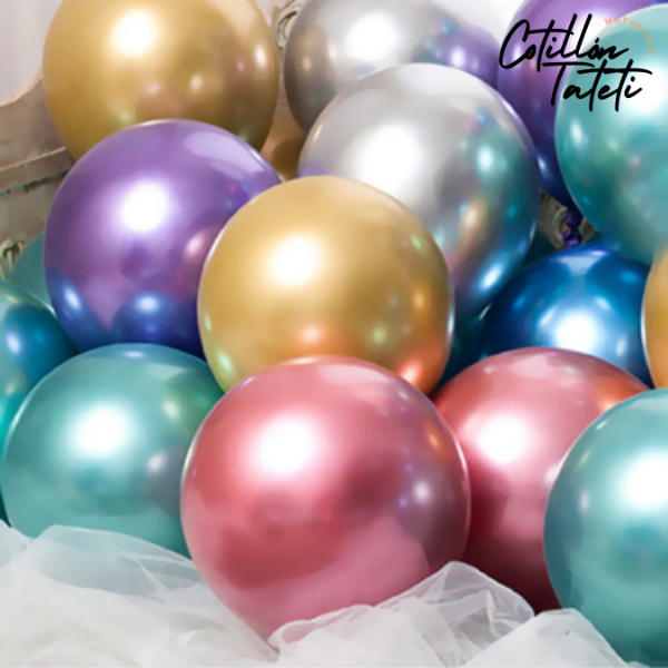 Producto - GLOBO CROMO 12" - 10 UNIDADES
