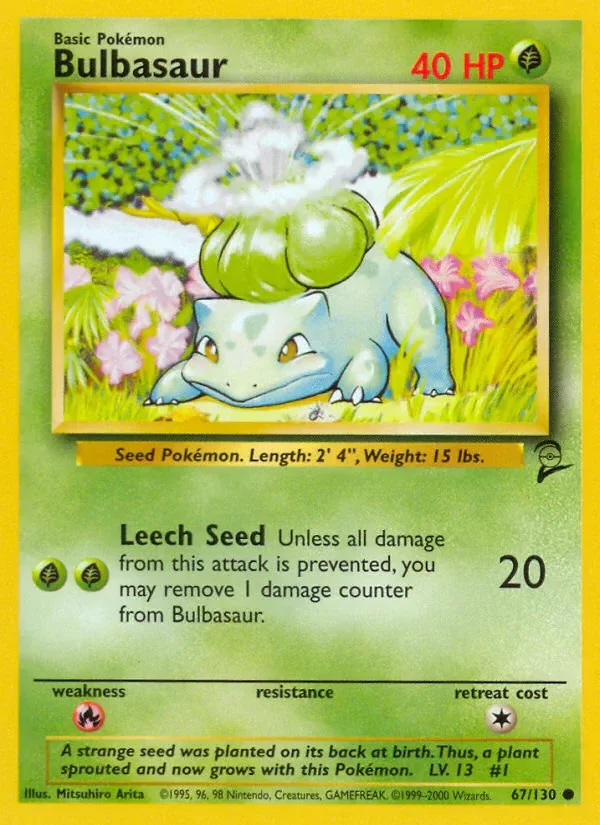 Producto - Bulbasaur (67/130) [Base Set 2]