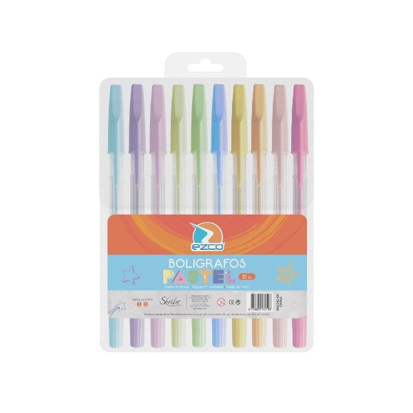 Producto - Lapiceras de colores x10 Ezco Pastel