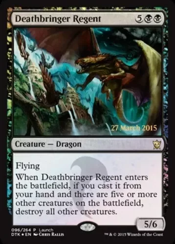 Producto - Deathbringer Regent Foil  Launch Party Cards PROMO Dragons of Tarkir