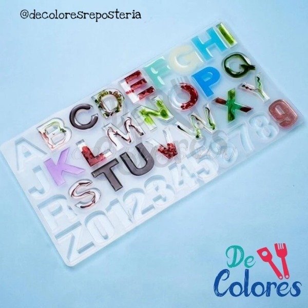 Producto - Molde letras y números resina