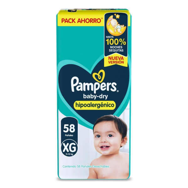 Producto - Pampers XG x 58 pañales