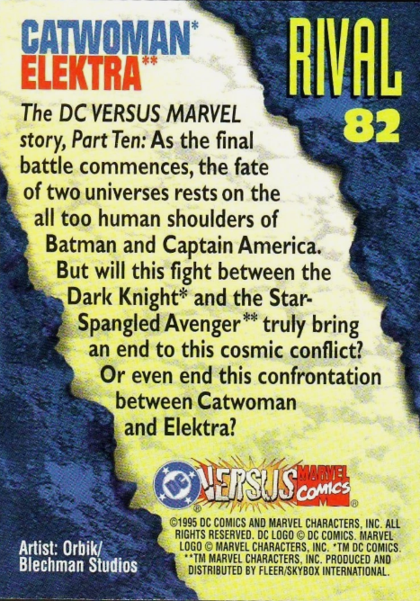 Producto - 1995 Fleer DC vs. Marvel Comics #82 - Catwoman / Elektra RIV - 1