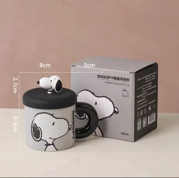 Producto - TAZA CERAMICA PERRITO CON TAPA NEGRO