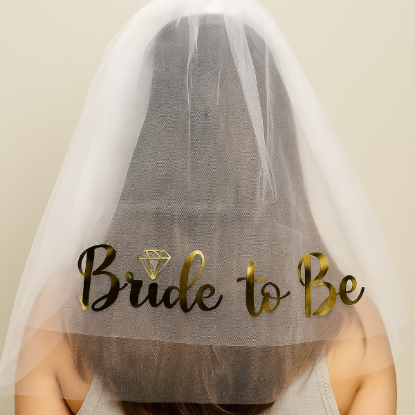 Producto - Velo Novia Bride To Be - Velo con Inscripción para Despedidas