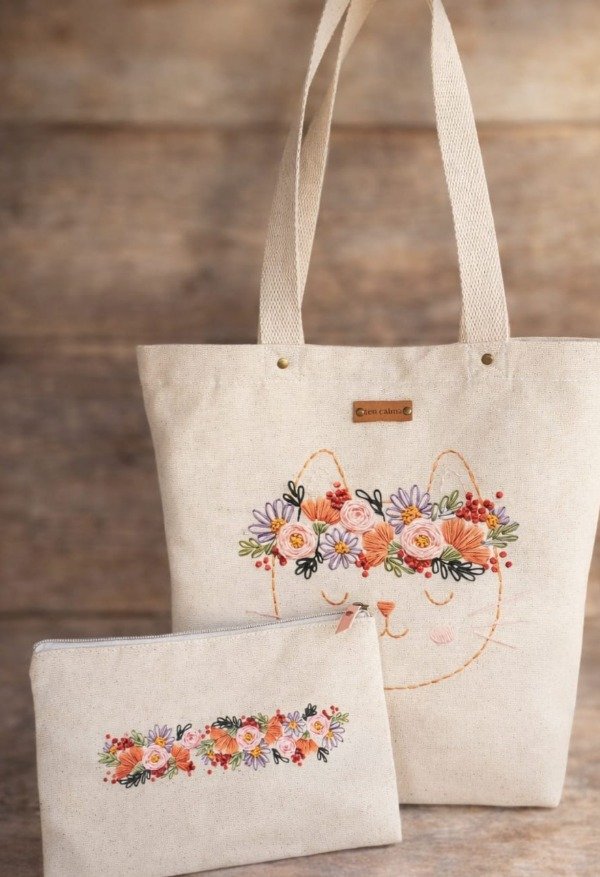 Producto - BOLSO LONA GATITO