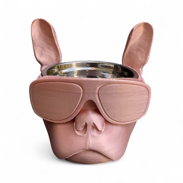 Producto - Comedero bulldog perlado rose