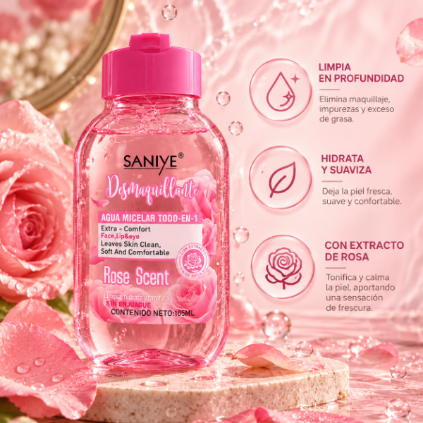Producto - DESMAQUILLANTE AGUA MICELAR SANIYE - 0