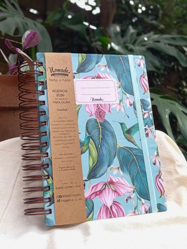 Producto - Agenda 2026 Anillada a5 (15x21cm) Diaria - Colibríes