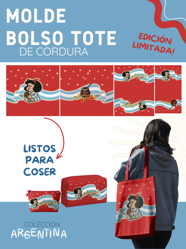 Producto - MOLDE BOLSO TOTE - MAFALDA ARGENTINA