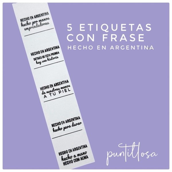 Producto - Etiqueta Surtida de Frases - hecho en argentina