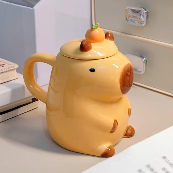 Producto - Taza Capibara Amarillo Céramica 400 ml