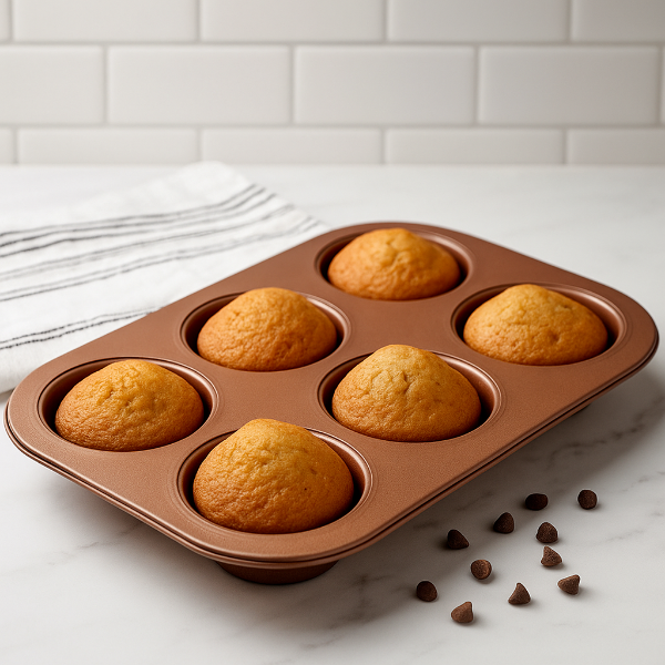 Producto - Molde muffins x 6 acero Hudson Cobre
