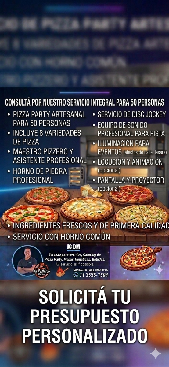 Producto - Dj luces sonido y pizza