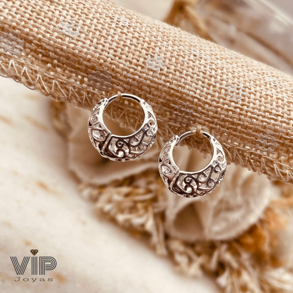 Producto - Aros Argollas Avery Caladas Acero Blanco