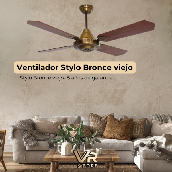 Producto - Ventilador bronce y cobre viejo 5 años de garantía