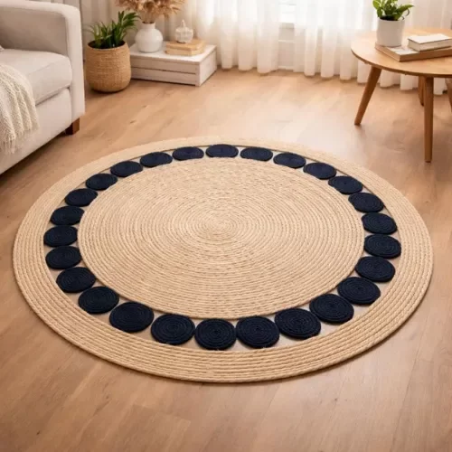 Producto - Alfombra Circulo Black 1 metro