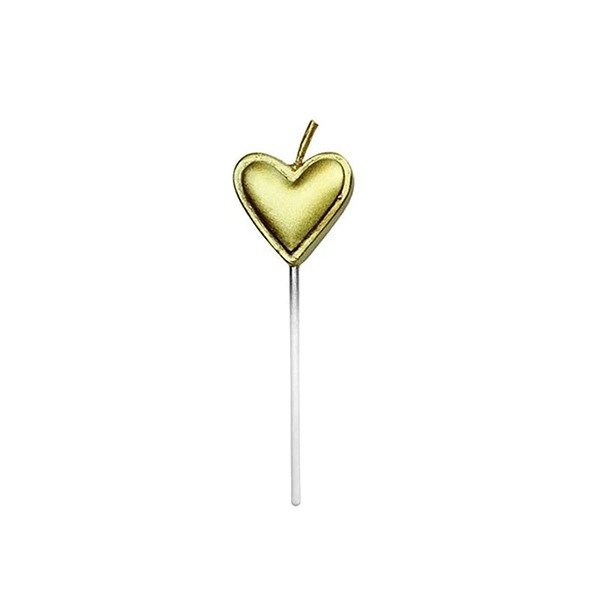 Producto - VELA CORAZON DORADO  7,5cm