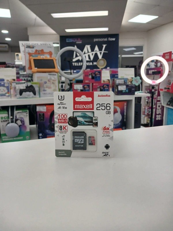 Producto - Memoria SD 256GB U3 Micro UHS3 C/Adap. Maxell 348444