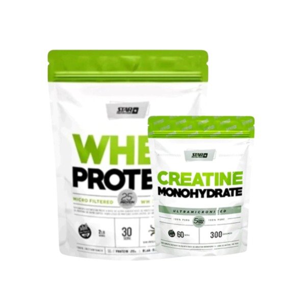 Producto - Creatina Doypack 300 g + Whey Protein Doypack. 2 LB - Star Nutrition