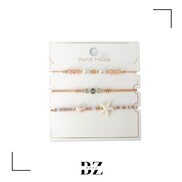 Producto - PULSERA DE HILO CON DIJE X 3 PCS EN CARD - 1944-3