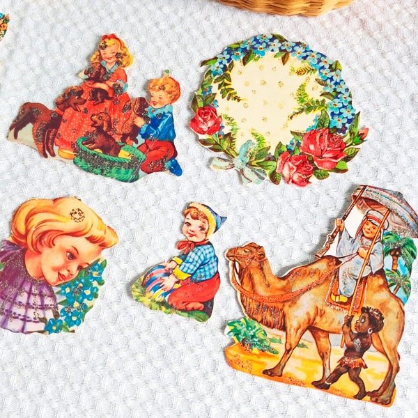 Producto - Figuritas con Brillantina de los años 60 "Set 4"