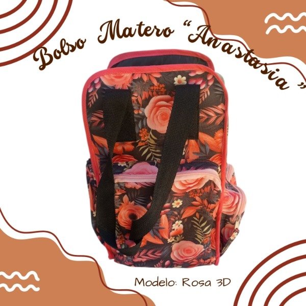 Producto - Bolso Matero "Anastasia" Rosas 3D