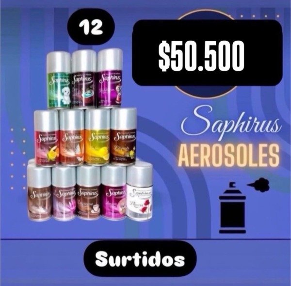 Producto - PACK POR 12 AEROSOLES SAPHIRUS