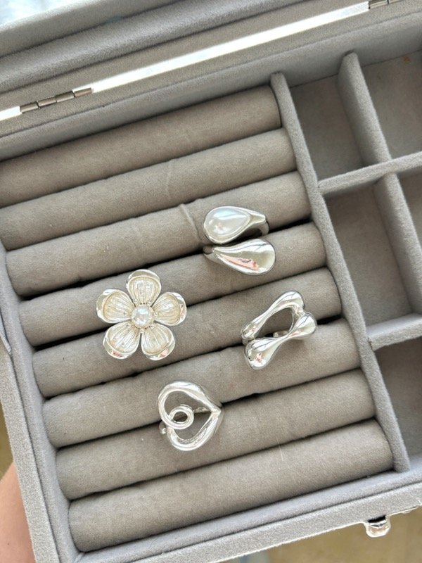 Producto - Anillos CHUNKY Regulables Nueva Colección 2025 Acero Blanco