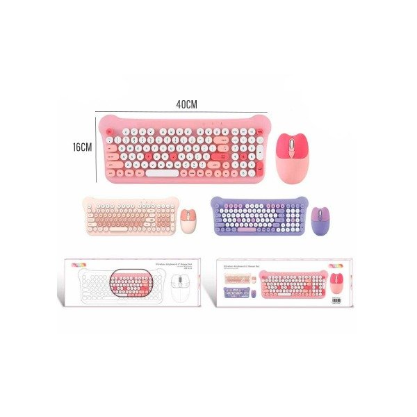 Producto - Teclado Inalambrico con Mouse Diseño Gatito