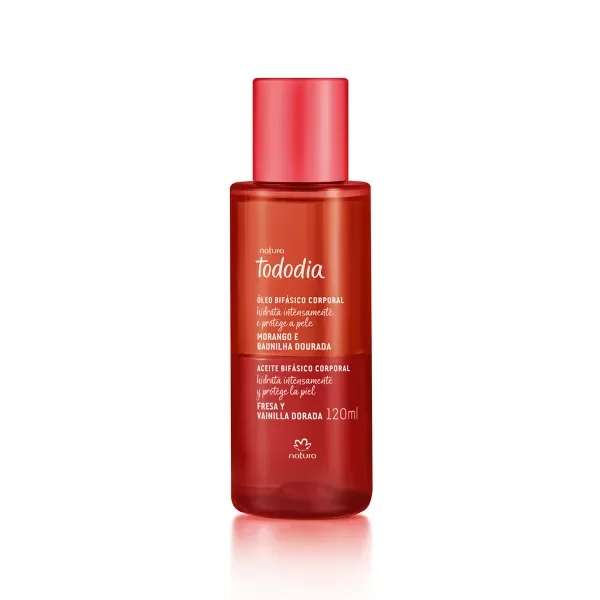 Producto - Óleo bifásico corporal Tododia frutilla y vainilla dorada - 120 ml Tododia