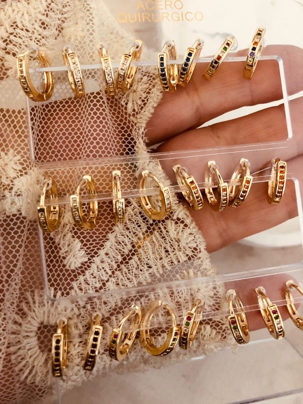 Producto - Argollas Golden Ámbar x par