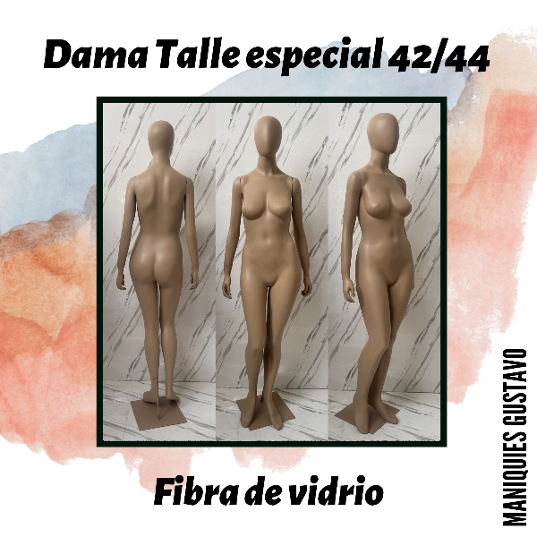 Producto - Maniquí Dama Fibra de vidrio Talle especial 42-44