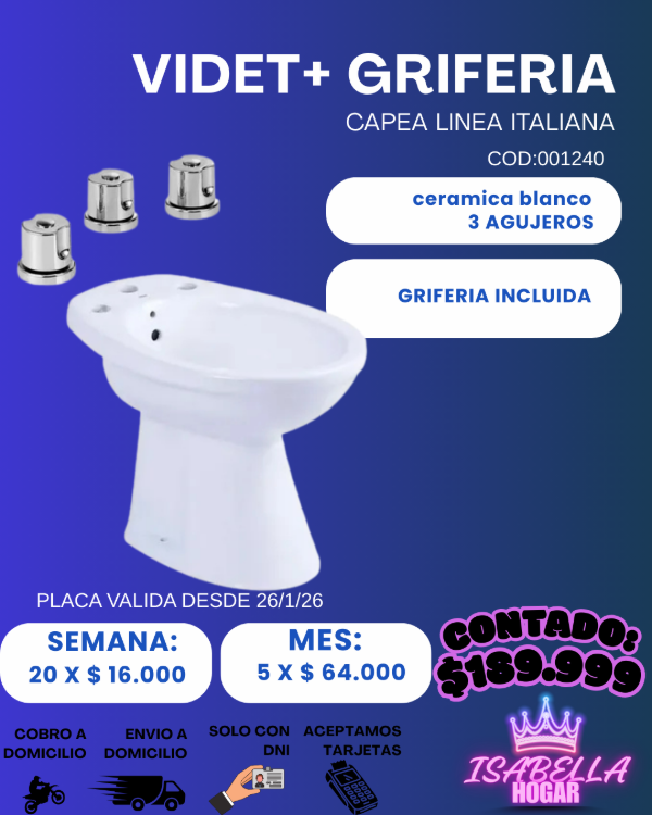Producto - VIDET+GRIFERIA CAPEA