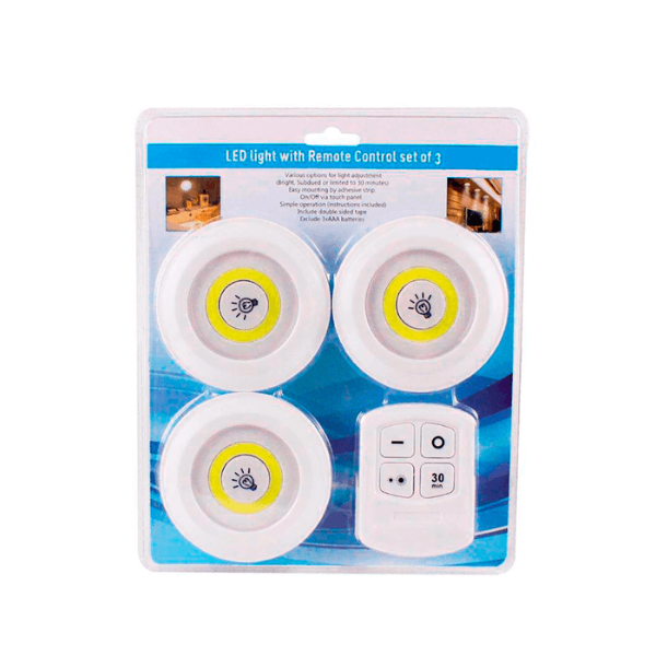 Producto - SET 3 LUCES LED CON CONTROL