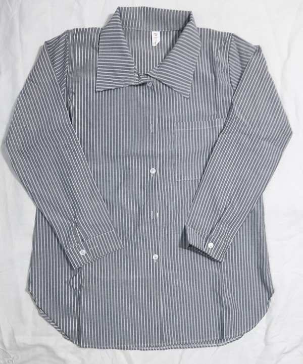 Producto - Maxicamisa rayas finas (gris)