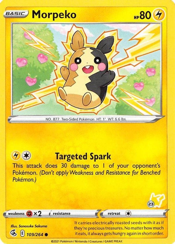 Producto - Morpeko (109/264) Fusion Strike (Pikachu Stamp #23) [Battle Academy 2022]