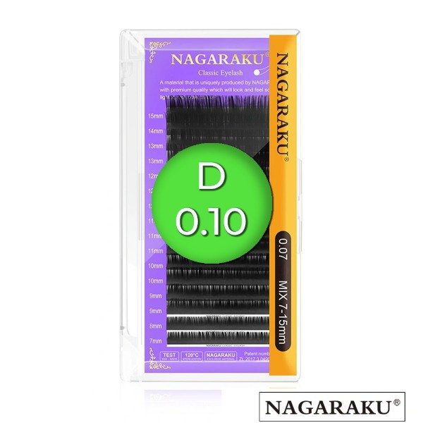 Producto - Extensiones Nagaraku - 16 lineas - Curvatura D - 0,10