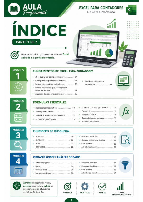 Producto - KIT PROFESIONAL: Liquidacion de sueldos 2026 + Cuadernillo de Excel - 2