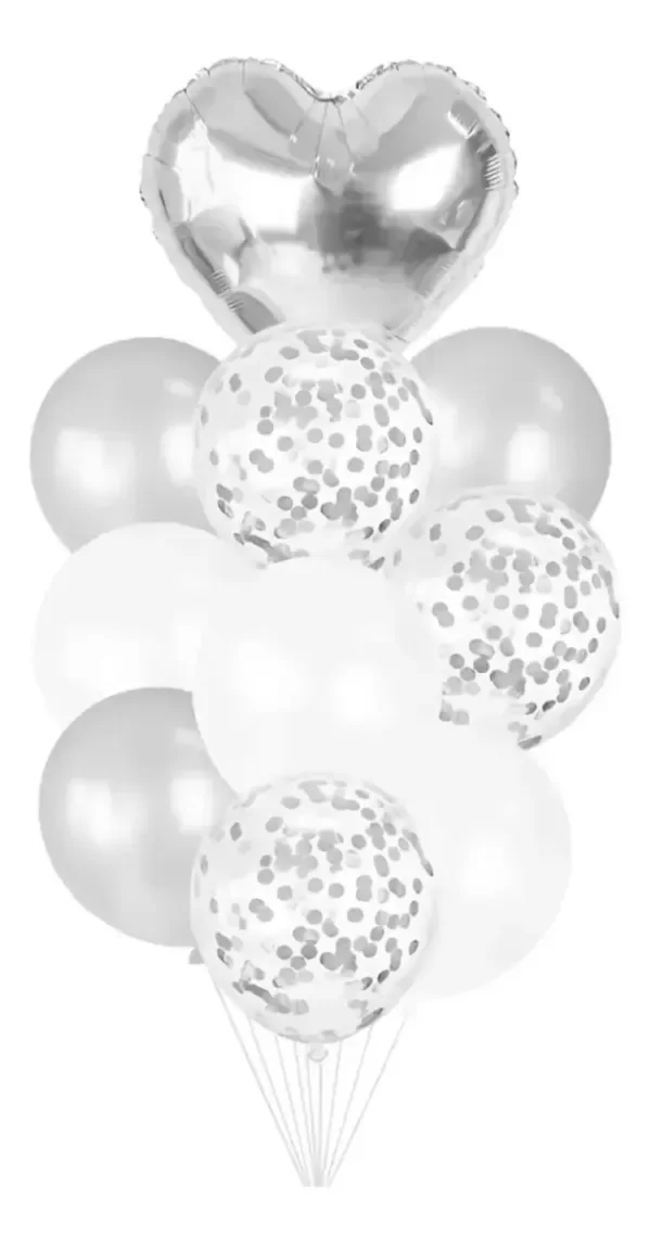 Producto - Set de globos corazon  x9u - 1