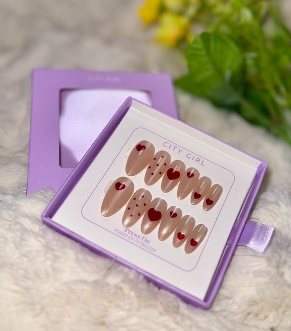 Producto - Press on corazón City Girl 4