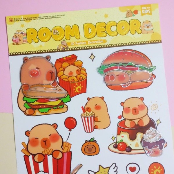 Producto - Stickers 3D Decorativos XXL para Pared Capybara