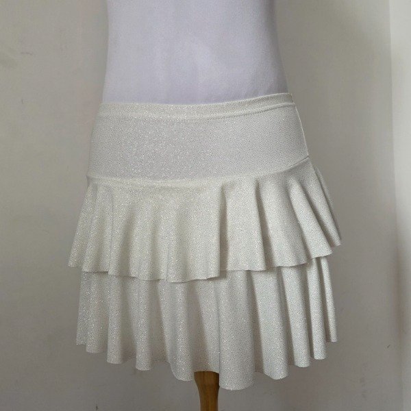 Producto - Falda con Short doble Vuelo Glitter Crema - T.u - 3