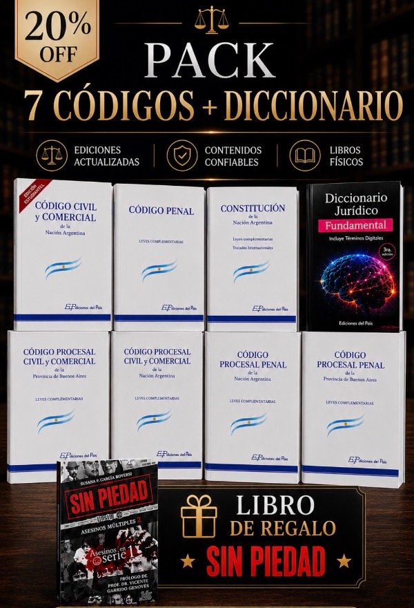 Producto - Pack 7 Códigos Diccionario Jurídico + Sin Piedad de Regalo - 0