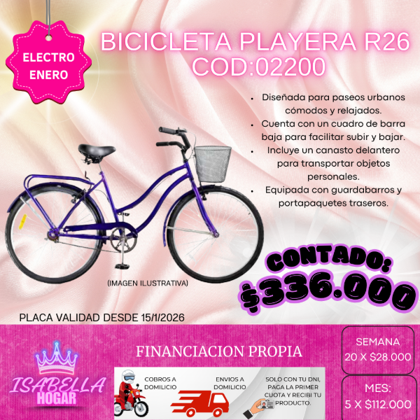 Producto - BIBICLETA PLAYERA R26 COD:02200